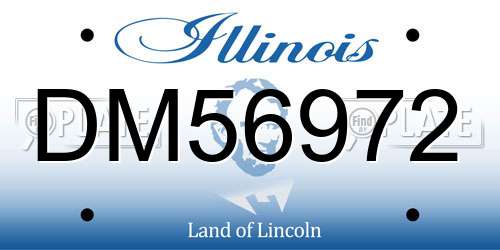 DM56972 Illinois License Plate