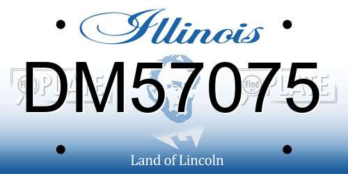 DM57075 Illinois License Plate