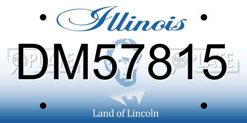 DM57815 Illinois License Plate