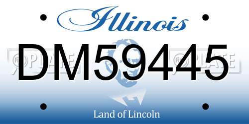 DM59445 Illinois License Plate