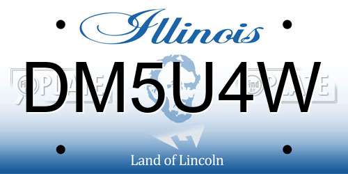 DM5U4W Illinois License Plate