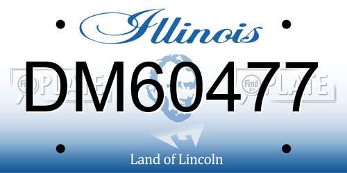 DM60477 Illinois License Plate