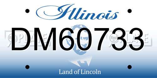 DM60733 Illinois License Plate