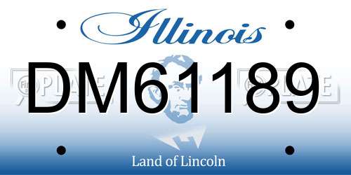 DM61189 Illinois License Plate