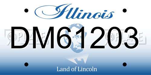 DM61203 Illinois License Plate