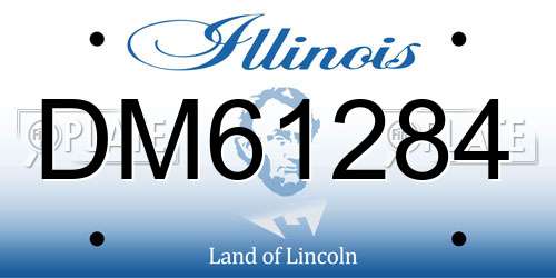 DM61284 Illinois License Plate