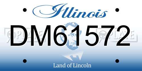 DM61572 Illinois License Plate