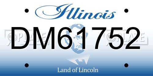 DM61752 Illinois License Plate