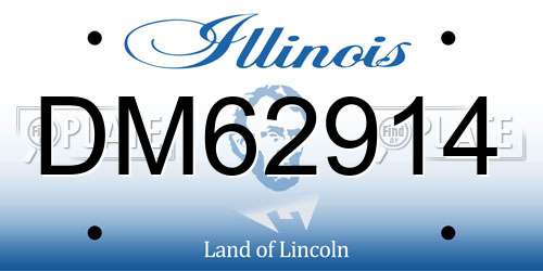DM62914 Illinois License Plate