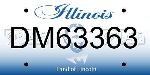 DM63363 Illinois License Plate