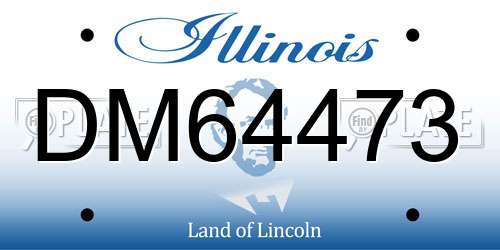 DM64473 Illinois License Plate