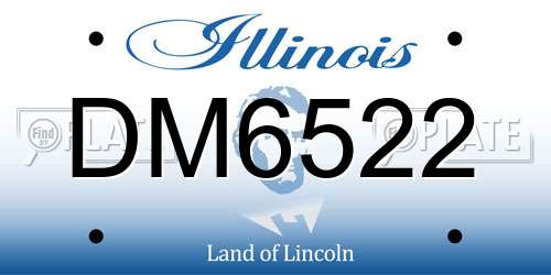 DM6522 Illinois License Plate