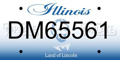 DM65561 Illinois License Plate