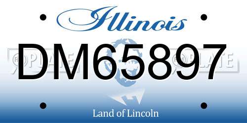 DM65897 Illinois License Plate