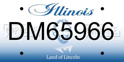 DM65966 Illinois License Plate