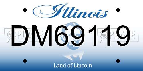DM69119 Illinois License Plate