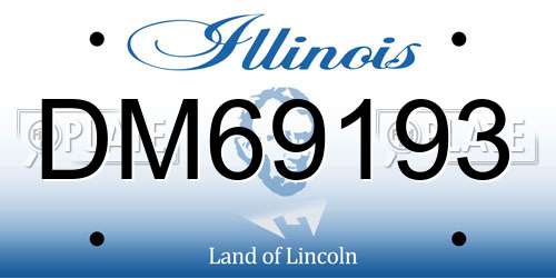 DM69193 Illinois License Plate