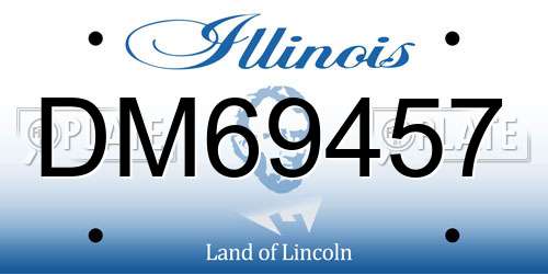 DM69457 Illinois License Plate