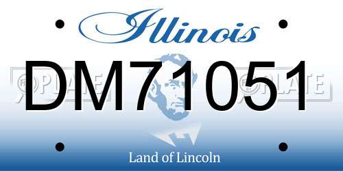 DM71051 Illinois License Plate