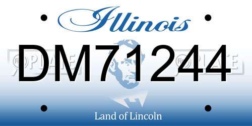DM71244 Illinois License Plate