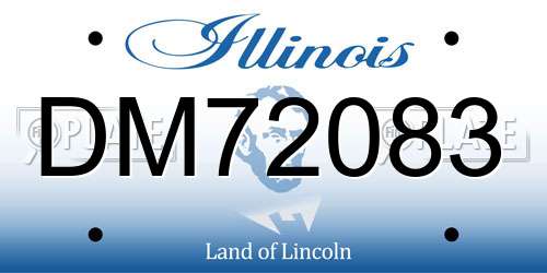DM72083 Illinois License Plate