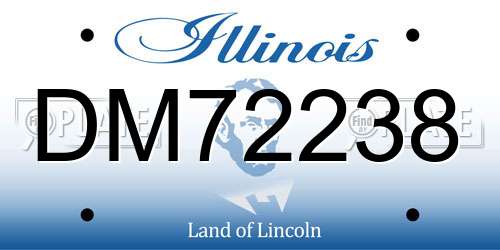 DM72238 Illinois License Plate