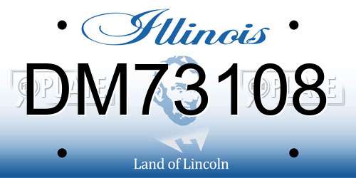 DM73108 Illinois License Plate