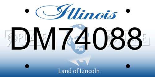 DM74088 Illinois License Plate