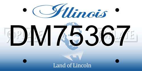 DM75367 Illinois License Plate