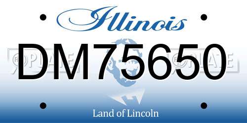 DM75650 Illinois License Plate