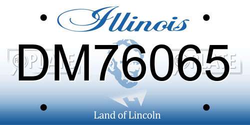 DM76065 Illinois License Plate