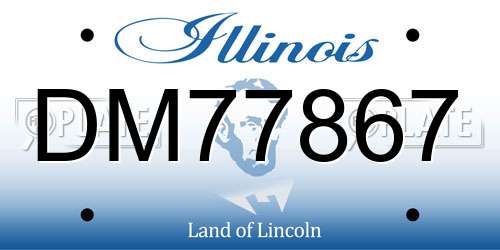 DM77867 Illinois License Plate