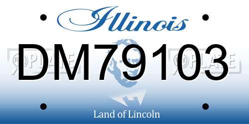 DM79103 Illinois License Plate