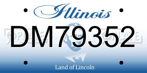 DM79352 Illinois License Plate