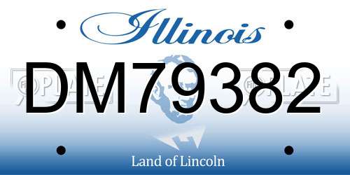 DM79382 Illinois License Plate