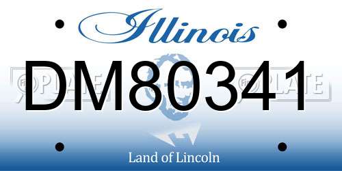 DM80341 Illinois License Plate