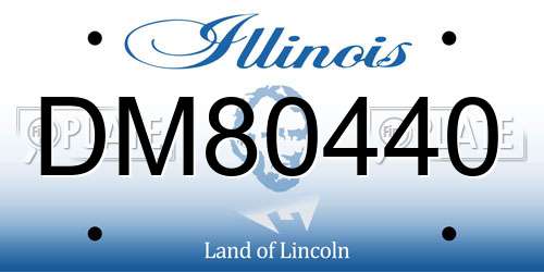 DM80440 Illinois License Plate