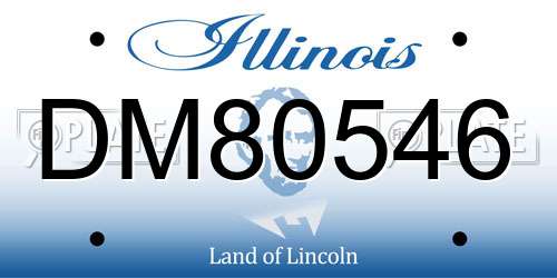 DM80546 Illinois License Plate