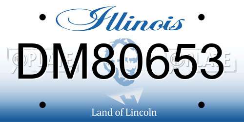 DM80653 Illinois License Plate