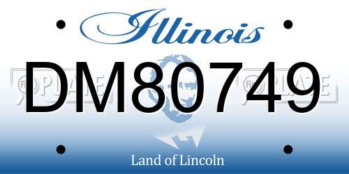 DM80749 Illinois License Plate