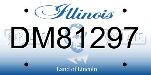 DM81297 Illinois License Plate