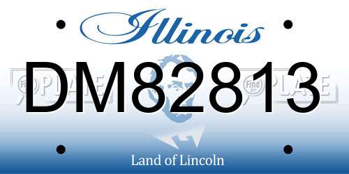 DM82813 Illinois License Plate