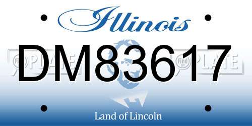 DM83617 Illinois License Plate