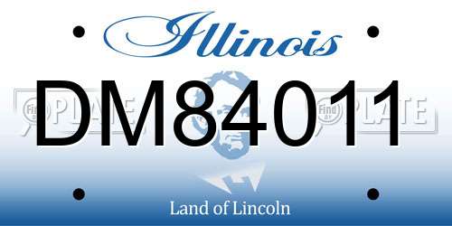 DM84011 Illinois License Plate