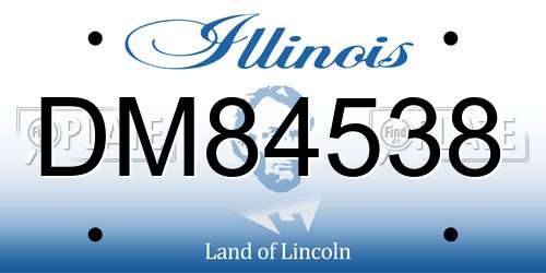 DM84538 Illinois License Plate