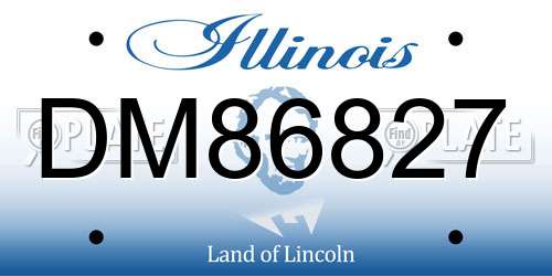 DM86827 Illinois License Plate