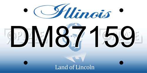 DM87159 Illinois License Plate