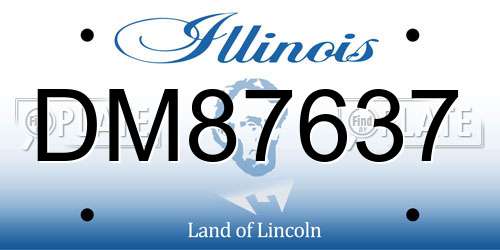 DM87637 Illinois License Plate
