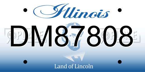 DM87808 Illinois License Plate