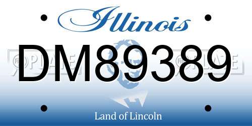 DM89389 Illinois License Plate